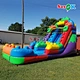 Inflatable slide with pool